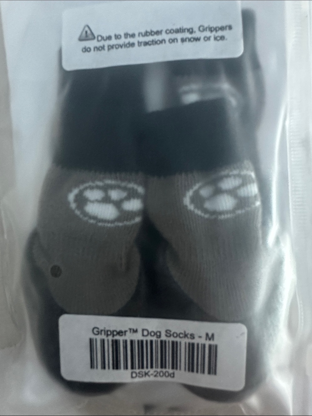 Dog Socks - Medium, Gray